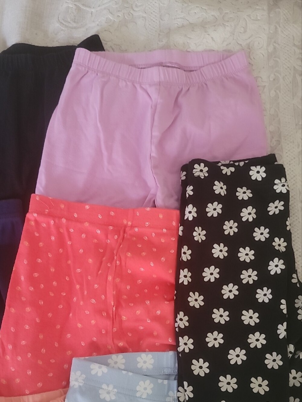 x14 Girls Assorted Solid And Print Bike Shorts, Sizes 7-8 - Picture 7 of 10